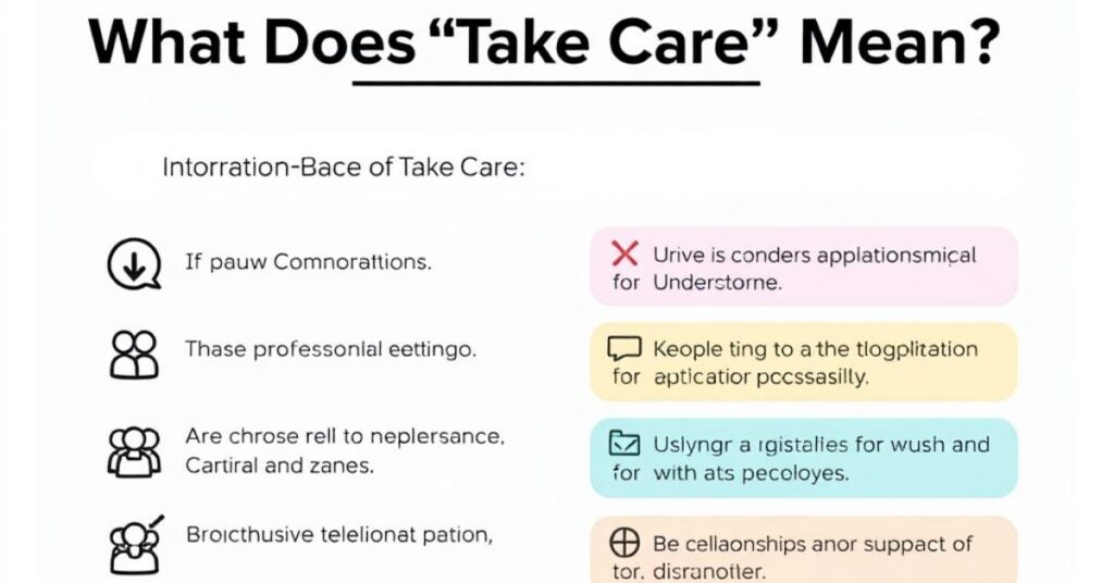 What Does “Take Care” Mean?