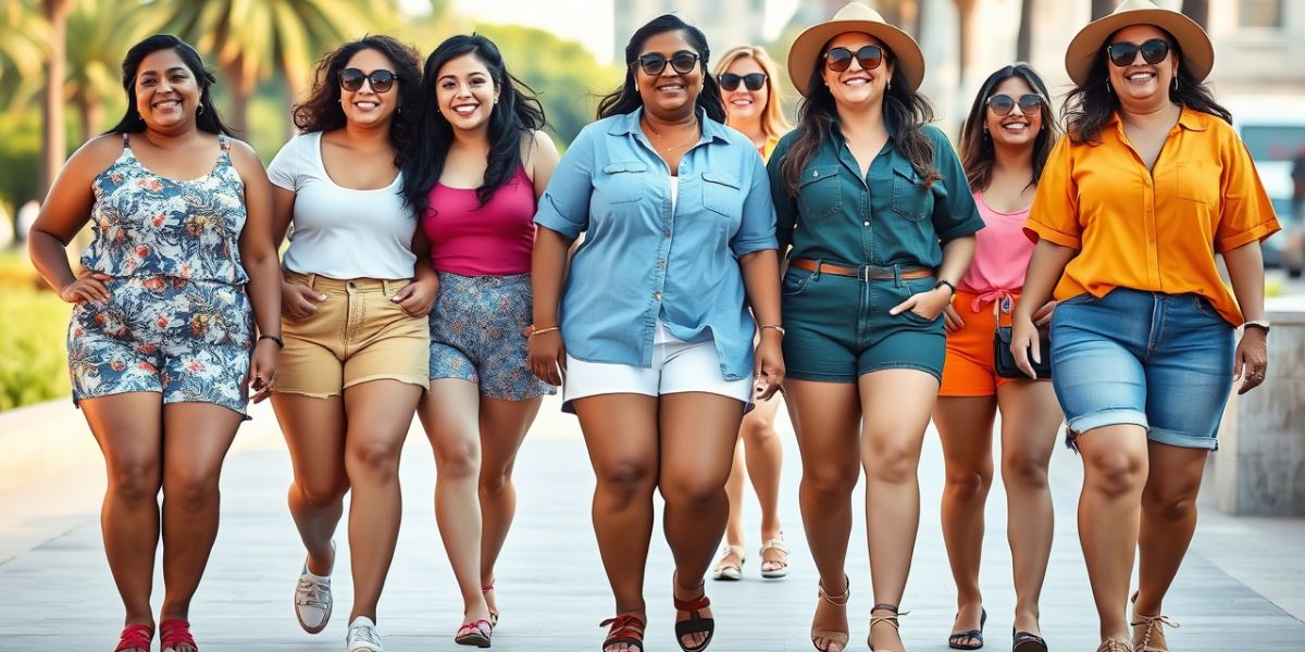 25+ Stylish Plus Size Outfit Ideas with Shorts for Warm Weather Days
